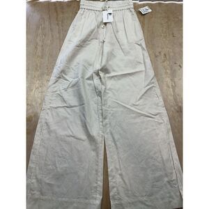 Frame Lounge Pant NWTs $298 Linen Blend Lightweight Wire Leg Crea